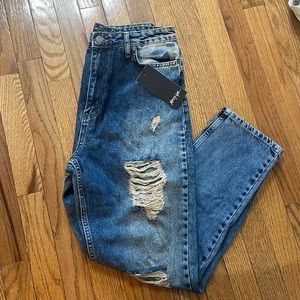 Nasty Gal We Attract Trouble Mom Jean